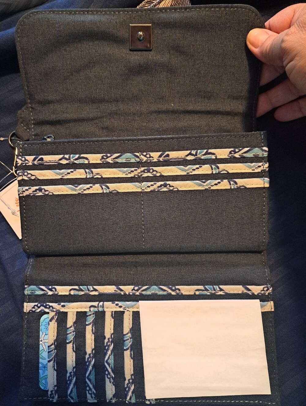 Lug Stroll Wallet In Heather Indigo - Picture 3 of 3